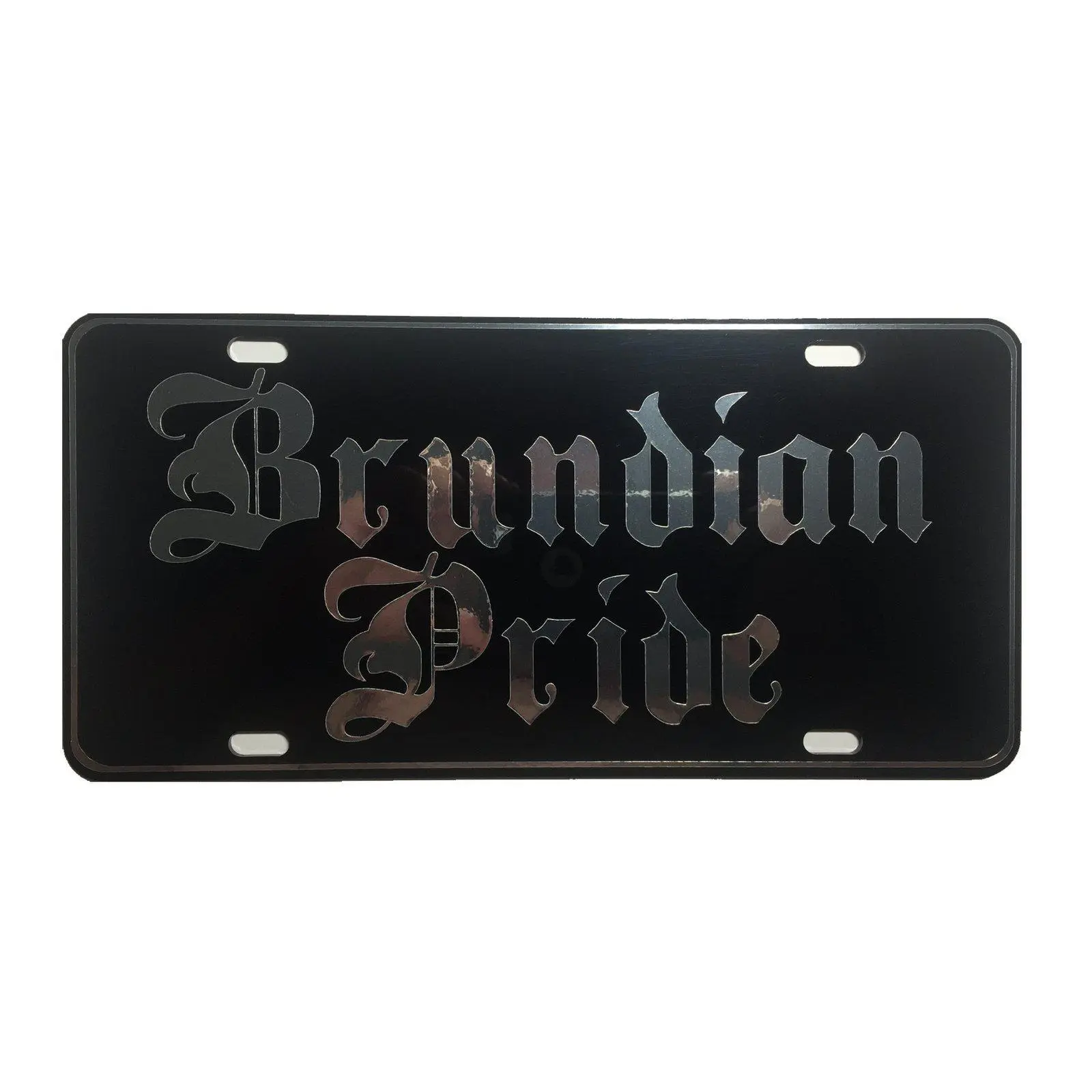 CustoMonsterDesigns Brundian Pride Heavy Duty Aluminum License Plate