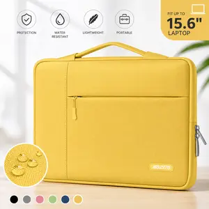 MOSISO Laptop Case 13.3 inch, 13-13.3 inch Laptop Sleeve with Handle Compatible with MacBook Air/Pro 13/Pro 14 M5 M4 M3 M2 M1,HP Dell ASUS Lenovo, Polyester Multifunctional Computer Bag, Yellow
