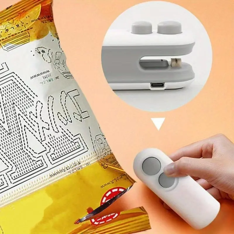 2-in-1 Mini Bag Sealer & Cutter USB Rechargeable Portable Food Storage Sealing Machine