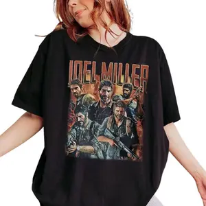 The Last Of Us TShirt, Joel Miller Tee,Vintage Joel Miller Graphic Tee,Joel Miller Ellie Homage Shirt,Short Sleeve Crew Neck Unisex Cotton T-Shirt,Gift For Him and Her