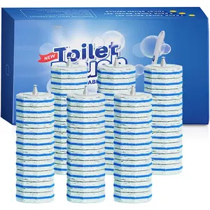 60 count Refills Disposable Toilet mats Brush Cleaning System, Toilet Cleaning Brush, 60 Replacement Brush Heads, No Handle or Base,Toliet Wand Refills,Toilet Bowl Clean Refill Pads,Toilet Scrubber Refill