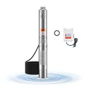 1 HP Deep Well Submersible Pump With Stainless Steel Construction, 230V Power, 31.7 GPM Flow Rate At 0 Feet, 207 Feet Maximum Head, Heavy Duty Well Pump For Home Use, Durable Performance, Quiet Operation, Energy Efficient Design