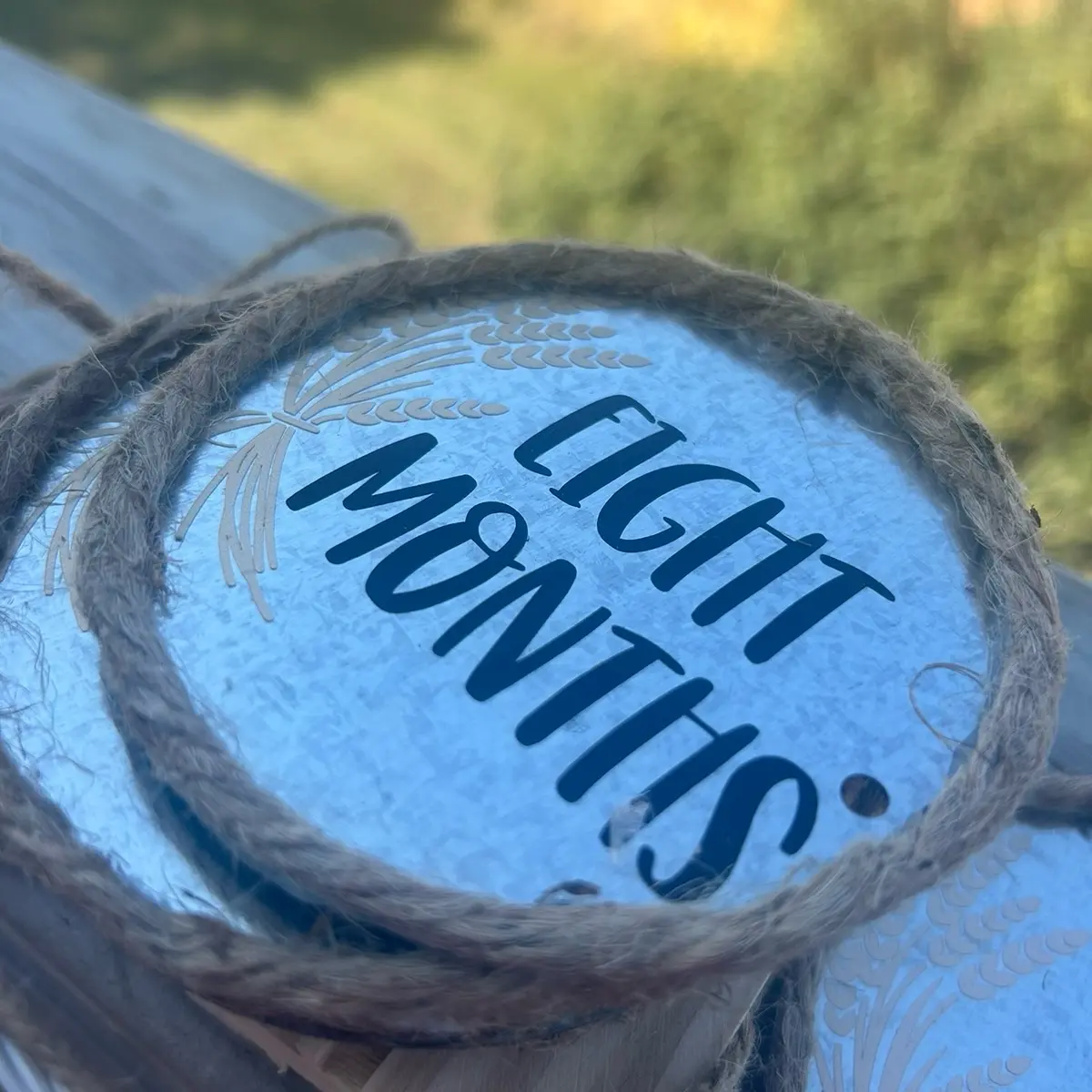 Monthly Milestone tiles-baby milestone-12months-metal round milestone tiles