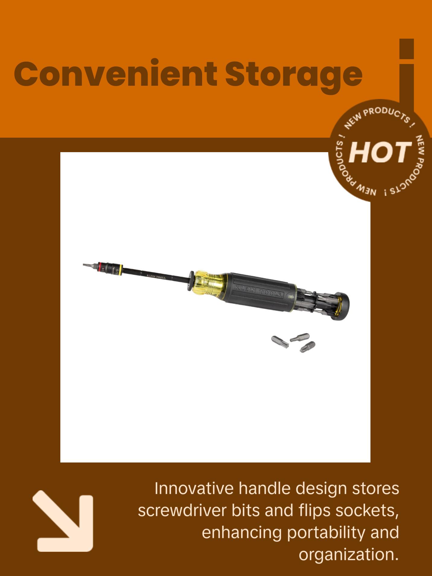 Klein Tools 32303HD 20-in-1 Impact Driver Set with Screwdriver Bits and Flip Sockets