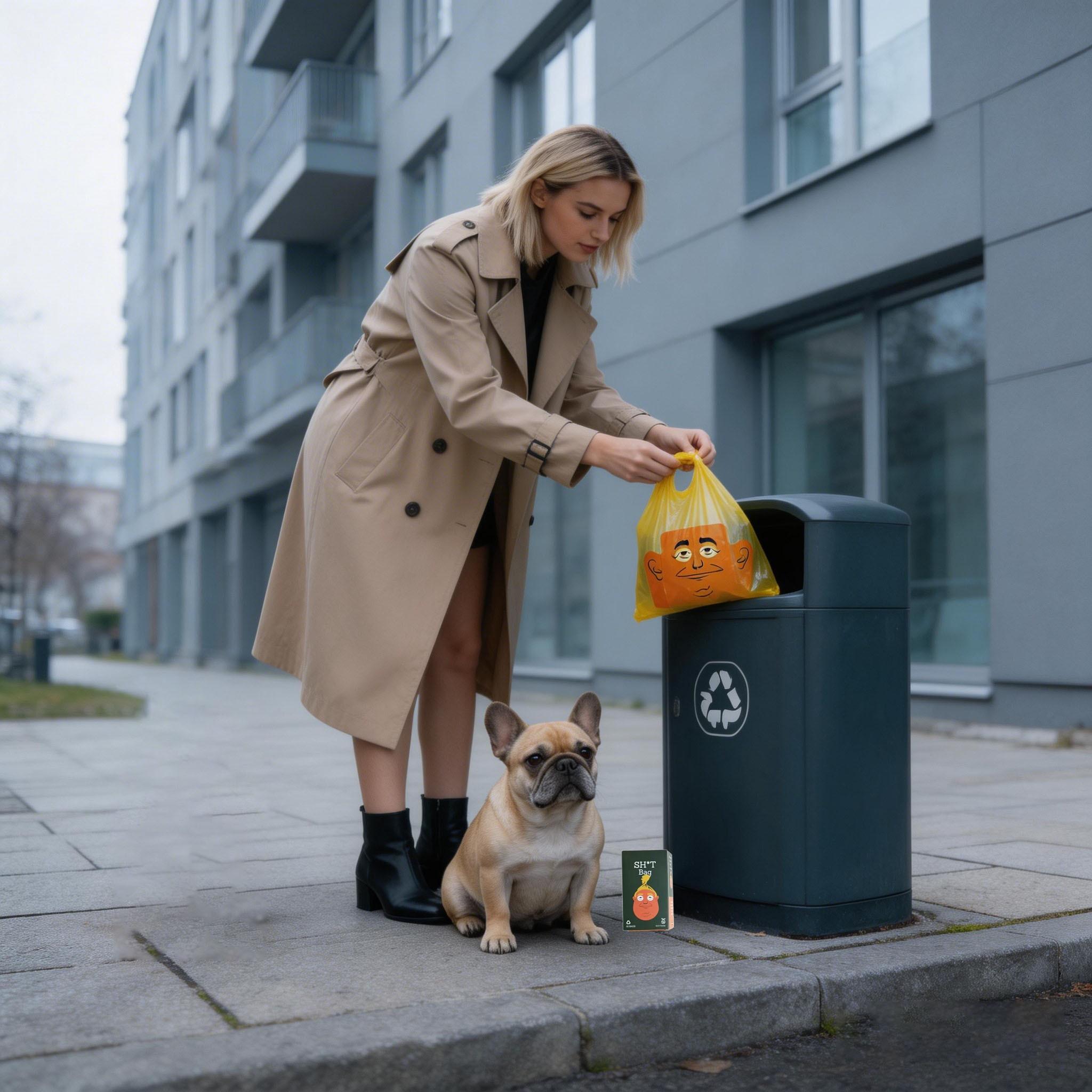 Funny Dog Poop Bags Rolls 60 Count, Loveable Prank Poop Bags for Dogs, Dog Bags, Pet Waste Bags, Loose Roll Packaging