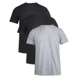 3 Pack Men's T-Shirts 100% Cotton Short Sleeve Crew Neck S-XL Daily Classic Fit Tee Workout Breathable Casual Menswear Tops Underwear Solid Basic