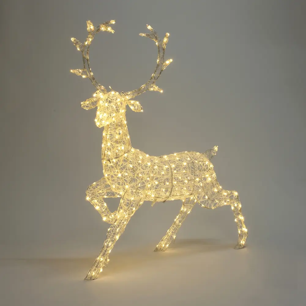 Christmas Outdoor Deer Decoration with Light and Timer, 56"H