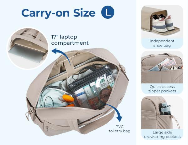 BAGSMART Puffy Water-Resistant Gym Travel Duffel Bag for Women with Wet Pocket, Carry on Weekender Bags, Water Resistant Workout Bag Sports Gym er Bags, Water Resistant Workout Bag Sports Gym TikTokShopHolidayHaul