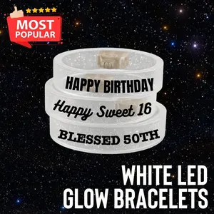 White LED Glow Bracelets
