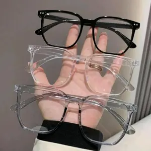 3-pack Y2K unisex simple style solid color glasses, fashionable casual everyday glasses, fashion accessories for outdoor activities