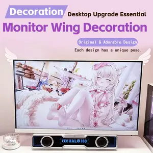 White Angel Wings E-sports Room Decoration Ornament, Stylish and Versatile Home Desktop Decor