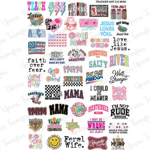 Trucker Hat 2.0 Mini DTF Transfer Gang Sheet 24.5" x 36" Direct To Film for DIY Enthusiasts Vibrant Custom Options Cozy Handmade Aesthetic