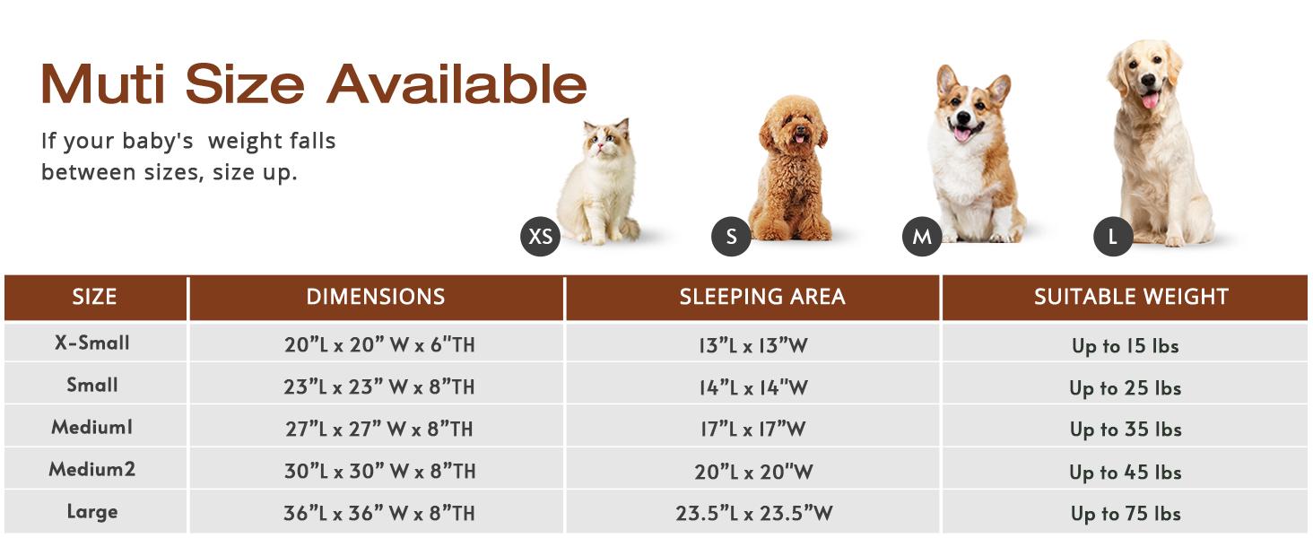 JOLLYVOGUE Small Dog Bed, Calming Soft Anti-Anxiety Donut Cat Bed, Washable Round Fluffy Cushion for Small and Medium Pets (20")