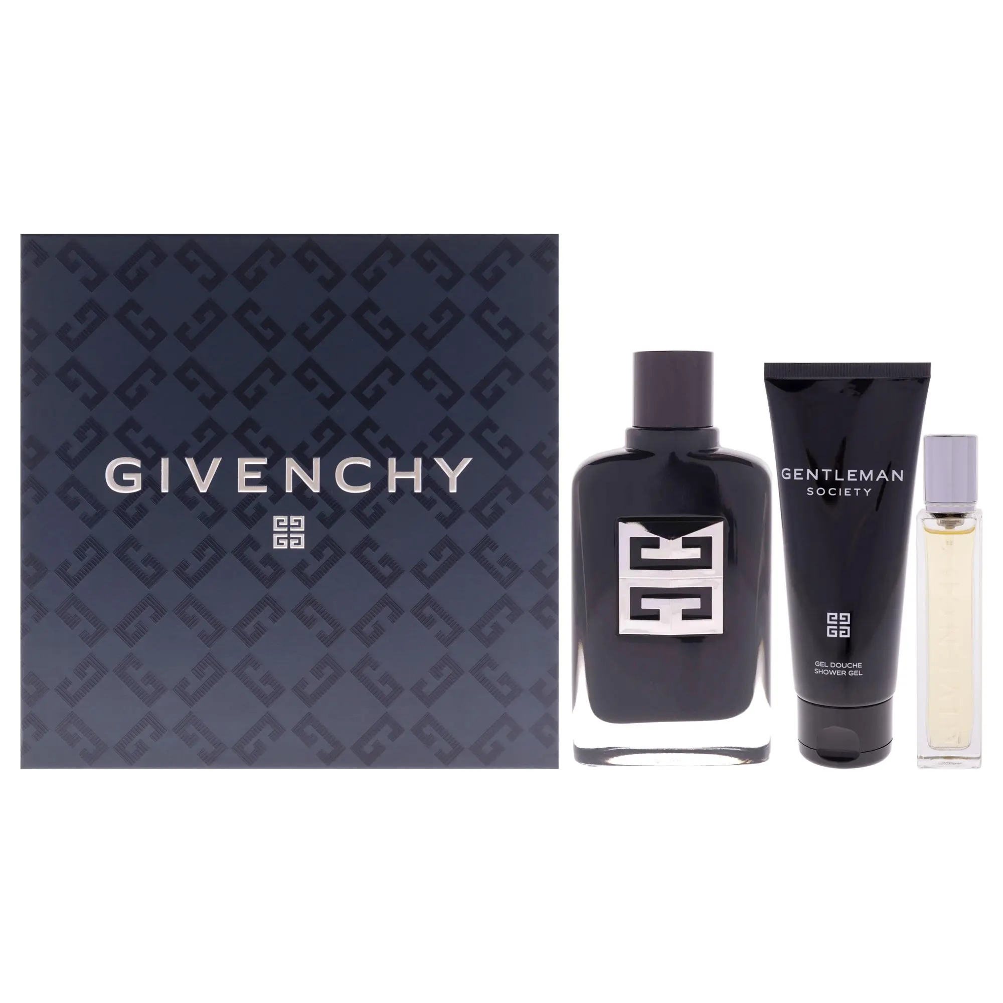 Gentleman Society by Givenchy for Men - 3 Pc Gift Set 3.3oz EDP Spray, 0.42oz EDP Spray (Mini), 2.5oz Shower Gel