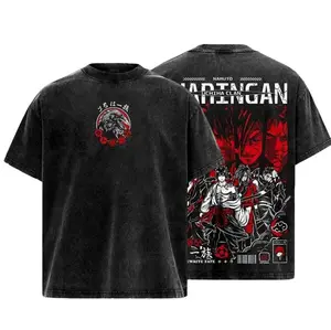 Uchiha Clan - Madara - Sasuke - Shisui - Obit0 Vintage T-Shirt, Sharingan Anim3 Graphic Tee, Heavy Cotton Oversized Streetwear, Dark Ninja Manga Shirt Gift for Naruto Fans F