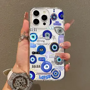 Trendy Magnetic Case for iPhone11/12/13/14/15/16/17/promax, Evil Eye & Affirmations Ultra Slim, MagSafe Support, Shockproof | Playful & Fun Style
