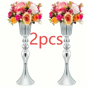 2pcs Vase Metal Flower Arrangement Stand, Versatile Decoration, Dining Table, Party, Wedding Decoration