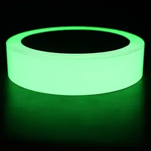 Glow-in-the-dark tape glow-in-the-dark tape green warning floor light storage staircase anti-skid sticker reflective fluorescent For Halloween night decoration, outdoor sports, marking retail car