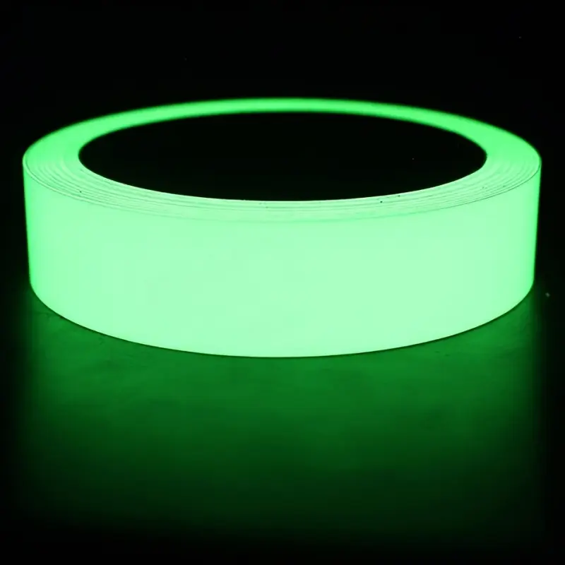 Glow-in-the-dark tape glow-in-the-dark tape green warning floor light storage staircase anti-skid sticker Decal reflective fluorescent For Halloween night decoration, outdoor sports, marking retail car