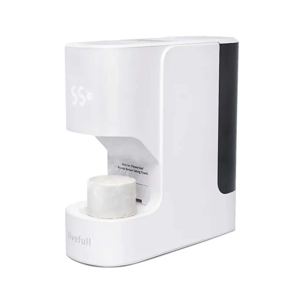 Livefull Hot Towel Warmer – Warm Towels in Seconds, 55°C Spa Heat, Auto Dispense, Smart Voice, Includes 20 Towels