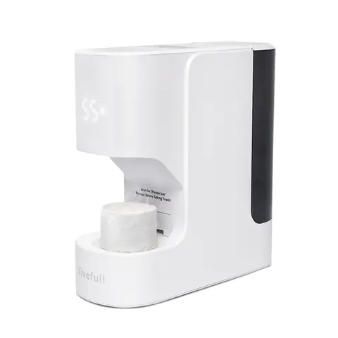Livefull CL01 Model Hot Towel Warmer - 220W Fast Heat, 55°C Spa Heat, Auto Dispense, Smart Voice, 7.78x3.15x8.03" Size, Includes 20 Disposable Towels