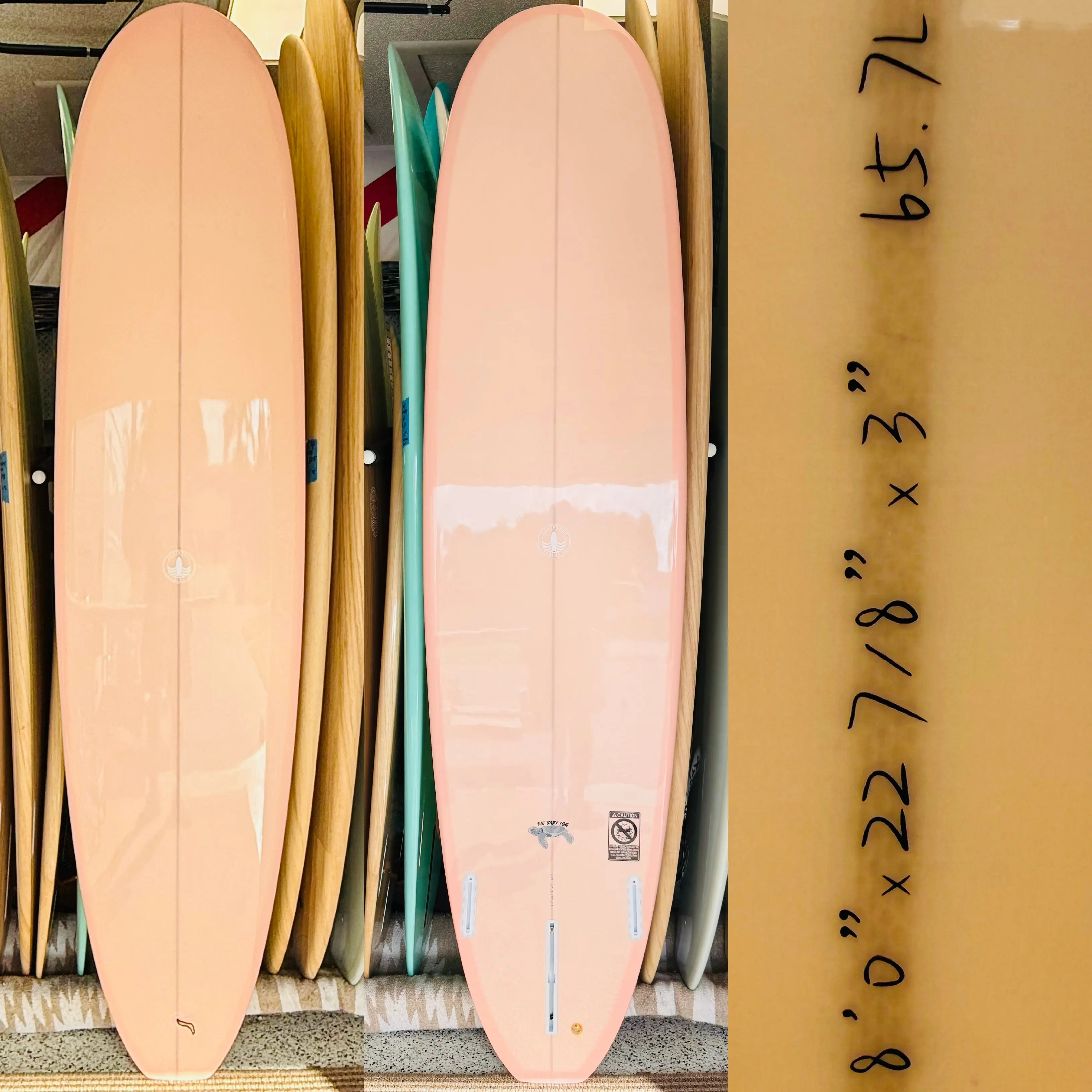 8’ The Baby Log Mid / Longboard – Pink - 65.7L