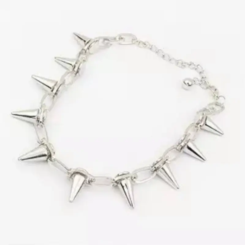 Spike necklace choker: silver