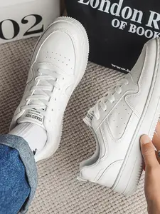 Men's Classic Low-Top Sneakers - Breathable Perforated Leather Upper, Thick Platform Sole for Height Boost, Non-Slip Durable Outsole - Perfect for Office Commute, Business Casual & Daily Walking Comfortable Casual Shoes Sports Shoes