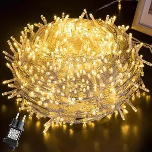 Extra Long Bright Christmas String Lights 328FT 500 LEDs Outdoor Indoor Fairy Lights for Festive Celebrations Christmas Tree Home Decor 8 Modes IP44 Waterproof Safe to Touch