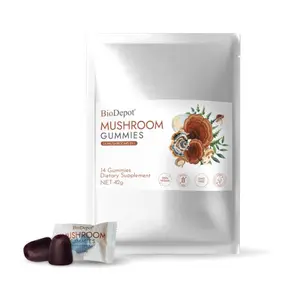 Biodepot Women's Mushroom Reishi Gummies, Travel Pack of 14 Count, 7 Days Use