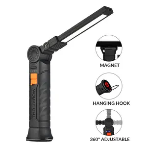 Rechargeable Work Lights, LED Work Light with Magnetic Base & Hanging Hook, 360°Rotate, Tool Gifts for Men