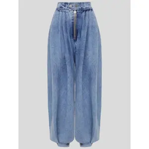 Women's Spring High Waist Zipper Denim Loose Harem Pants Jeans Women's Retro Bloomers Ladies Casual Workwear Jeans 2026