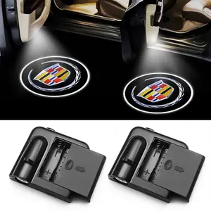 Cadillac High-Intensity LED Decorative Light, Car Door Emblem Projection Lamp, Welcome Atmosphere Lighting Accessory, Led Logo