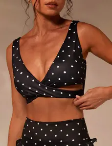 Polka Dot Sports Bra