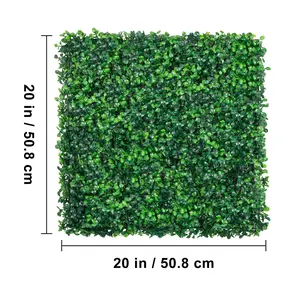 VEVOR 12PCS 20x20inch Artificial Boxwood Panels, TikTokShopBlackFriday,Boxwood Hedge Wall Panels,Artificial Grass Backdrop Wall 1.6\",Privacy Hedge Screen UV Protected for Outdoor Indoor Garden Fence Backyard