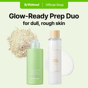 [Glow Ready Prep Duo] I’m From Rice Toner & By Wishtrend Green Tea & Enzyme Powder Wash | Gentle Exfoliation & Smooth Texture | Hydrating & Balanced Skin | Glowy skin | Korean Skincare