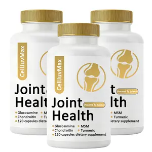 CellJuvMax Joint Health Supplement for Women & Men with Glucosamine Chondroitin MSM & Turmeric 120 Capsules for Natural Joint Support