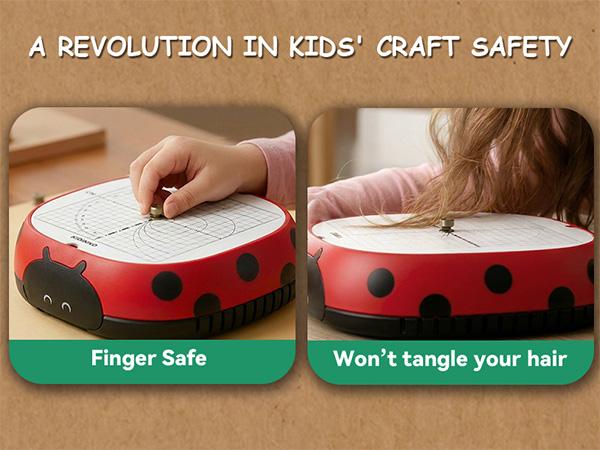 KIDINNO Safe Power Cardboard Cutter with Safe Blade & Low-Voltage Operation, Eco-Friendly Red & Black Upcycled STEM/STEAM Toy for Kids, Screen-Free Fun, 3mm Max Cutting, Warm Noise Reminder, Halloween Gift Kids Love for DIY Engineering Projects, A Gift Ki