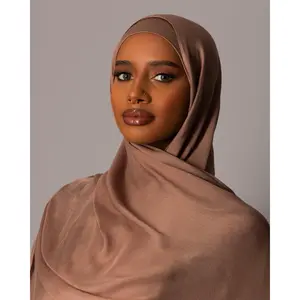 Premium Modal Hijab with matching under cap set - Soft Cocoa