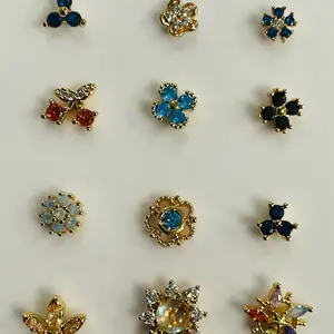 Nose Rings Piercing Jewelry, Various Designs, 20 gauge L Rod