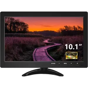 10.1 Inch Small , Raspberry Pi  Built-in Speakers, Mini  1280 x 800, HDMI  60 Hz, 3ms, IPS Screen Display w/Remote Control, HDMI VGA AV BNC Input (10.1 inch- 1280x800P)