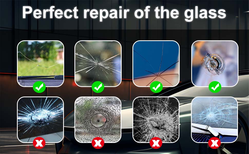 Windshield Crack Chip Repair Kit: 2 Bottles Quick Fix Car Windows Glass Tool Used for Car Star Shaped Scratches