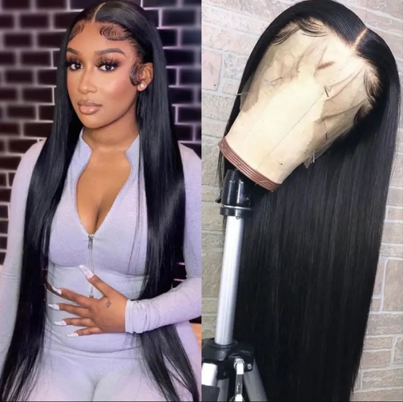 Lushlanes Straight 134 HD Glueless Lace Front Wigs Invisible Lace 180 Density