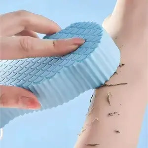 4pcs/set, Buy one get one free,2pcs Sponges&2pcs Free transparent hooks,Skin Sponge,Exfoliating Bath Sponge,Resuable Exfoliating Sponges for Body & Face,Fish Scale Patterned,Exfoliating Shower Scrubber,Gentle,and Painless for Body Care