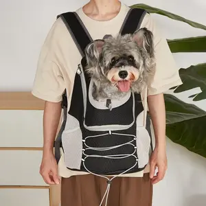 Breathable Mesh Pet Carrier Backpack | Adjustable Strap, Safety Leash | Perfect for Cats & Small Dogs Outdoor Adventures