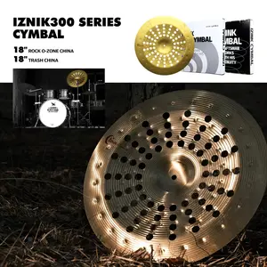 Beatello 18-Inch Titanium Alloy Trash Crash Cymbal, O-Zone Series, Special Effect China Cymbal for Drum Kit, No Case Included