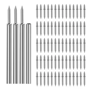 200Pcs Double Headed Skirting Nails with 4 Sleeve Tools, Invisible Seamless Baseboard Nails for Wood Trim, Wall Molding, Cabinets and Furniture, Double Sided Installation