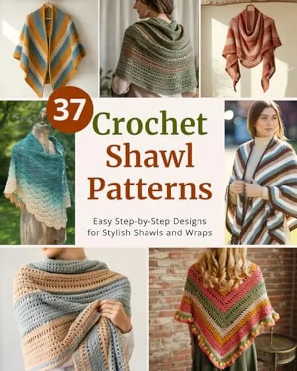 USED Book - 37 Crochet Shawl Patterns: Step-by-Step Easy Crochet Projects to Make Elegant Shawls and Cozy Wraps | For Beginners and Beyond (Easy Crochet Pattern Collection) by Emily Hartwell (Paperback) - english