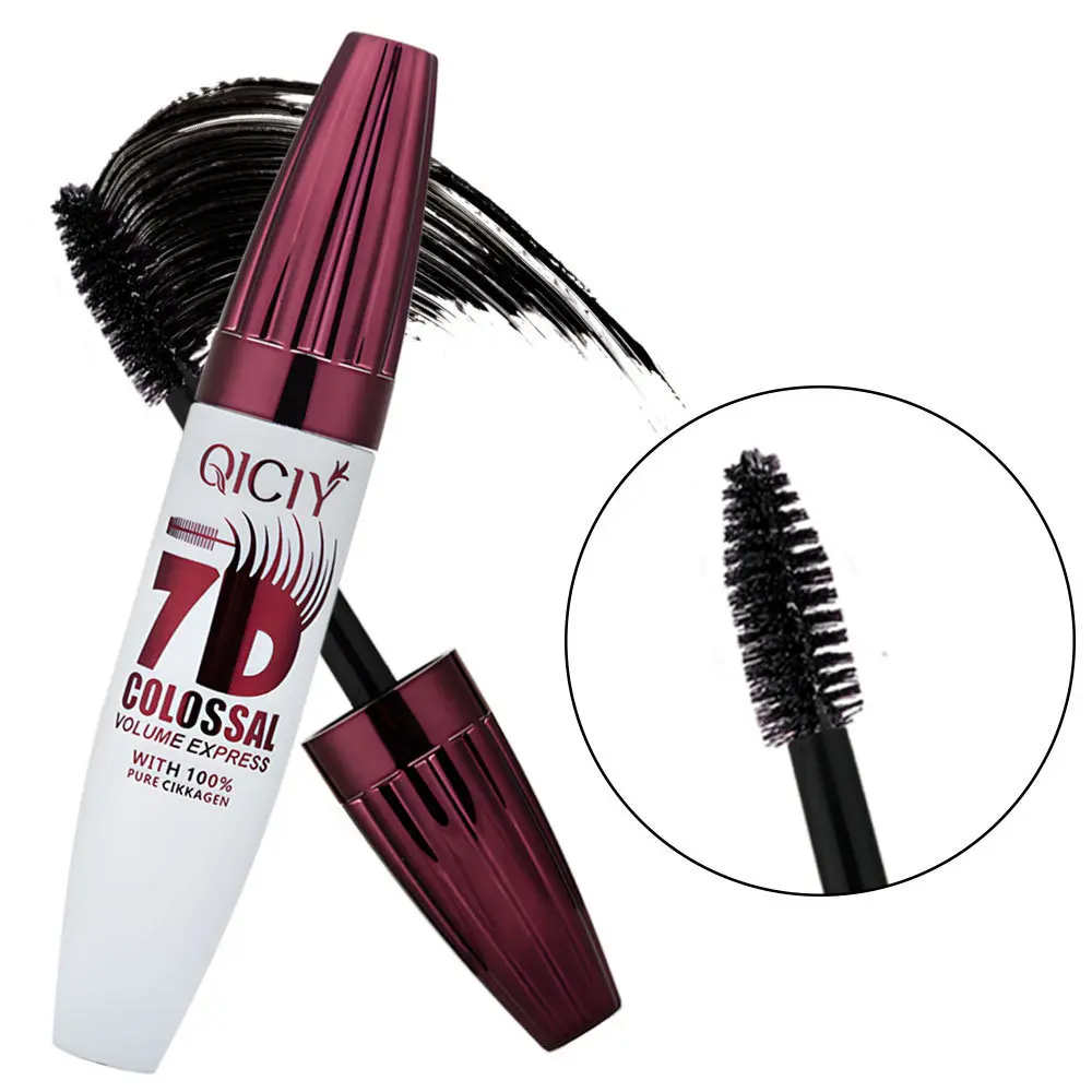 QICIY 7D Colossal Volume Express Mascara Long Voluminous Waterproof Makeup for Longer Lashes Eyelash Extension Effect Highquality Product 20Ml Cosmetic