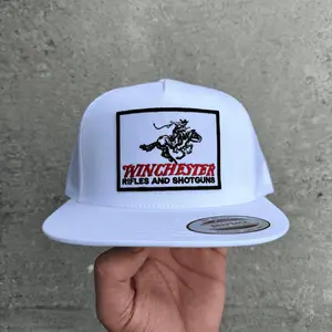 Winchester Vintage Snapback Trucker Cap Mesh Back Five Panel Hat Yupoong 6006